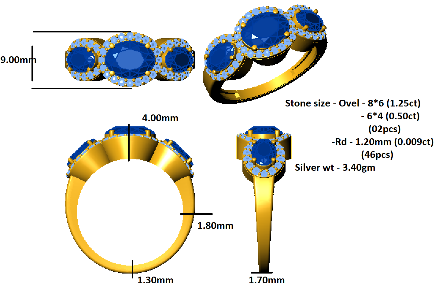 RKC ओव्हल कट गुलाबी रुबी जेमस्टोन वेडिंग रिंग 925 चांदीचे दागिने 14K व्हाइट गोल्ड प्लेटेड Wt 3.40 gm रुंदी 1.70 MM