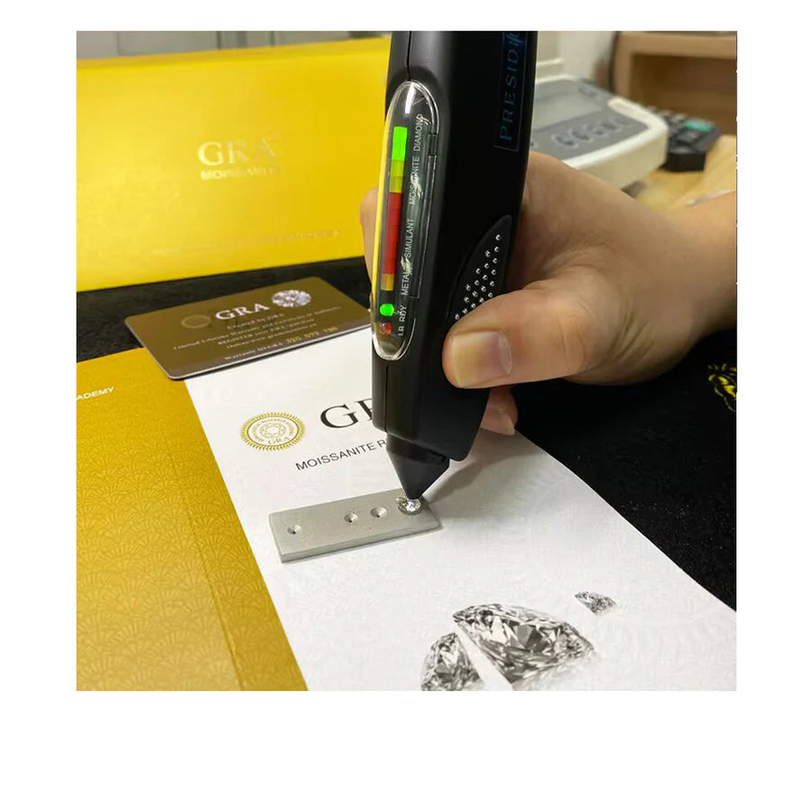 RKC 0.09Ct Moissanite Leaf Pendant 925Silver Jewelry 14K Yellow Gold Plated Wt 5.60gm Height 24.40mm